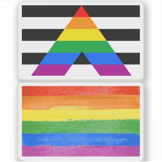 Sticker Drapeau d'allié straight (Devant)