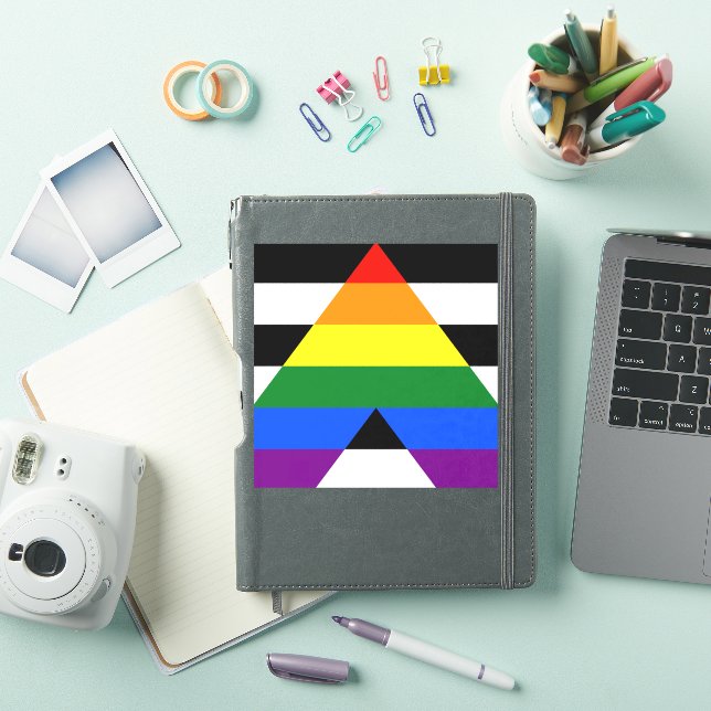 Sticker Drapeau d'allié straight de SlipperyJoe lisse arc- (Couverture iPad)