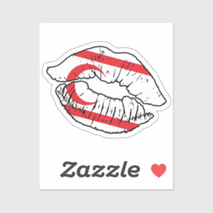 Sticker Drapeau d'amour chypriote nord