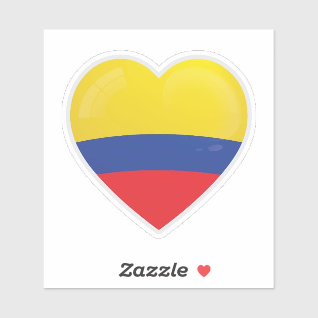 Sticker Drapeau d'amour Colombie (Feuille)