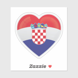 Sticker Drapeau d'amour de Croatie