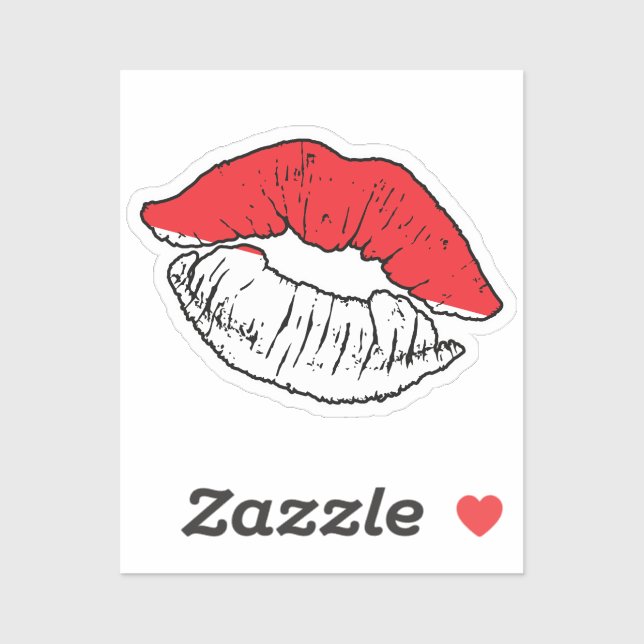Sticker Drapeau d'amour indonésien (Feuille)