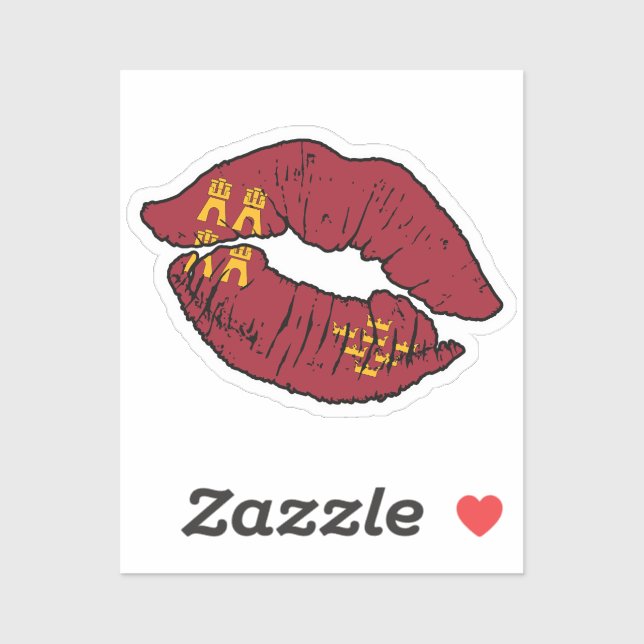 Sticker Drapeau d'amour Murcia Murcian (Feuille)