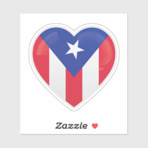 Sticker Drapeau d'amour Porto Rico