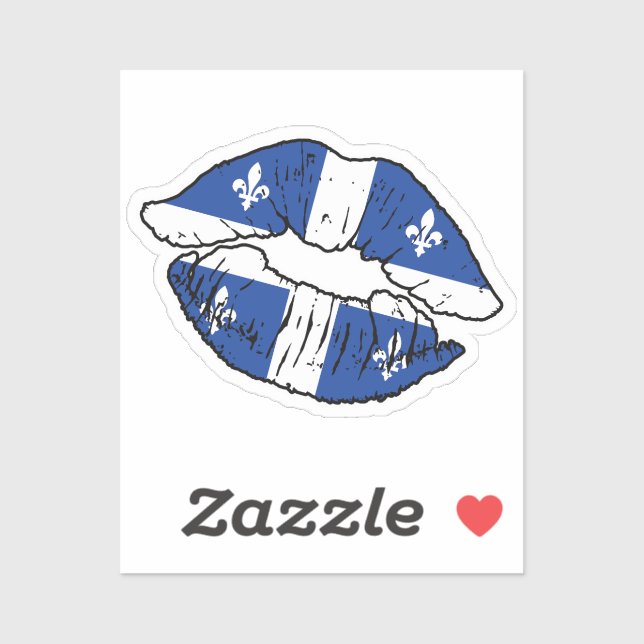 Sticker Drapeau d'amour Québécois (Feuille)