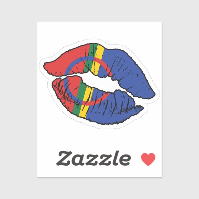 Sticker Drapeau d'amour Sami Sami Lipstick (Feuille)