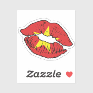 Sticker Drapeau d'amour vietnamien