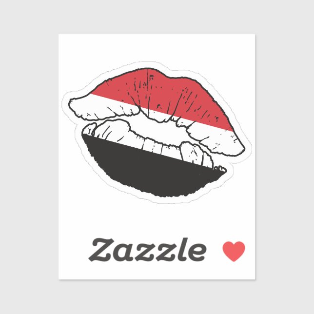 Sticker Drapeau d'amour Yéménite (Feuille)