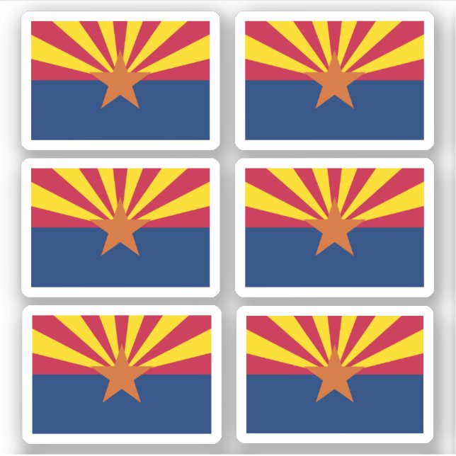 Sticker Drapeau d'Arizonan, drapeau de l'État américain (Devant)