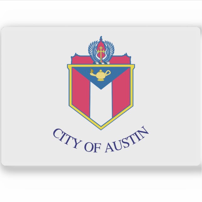 Sticker Drapeau d'Austin, Texas (Devant)