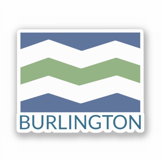 Sticker Drapeau de Burlington, Vermont (Recto)