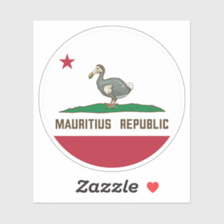 Sticker Drapeau de Californie de la République Maurice