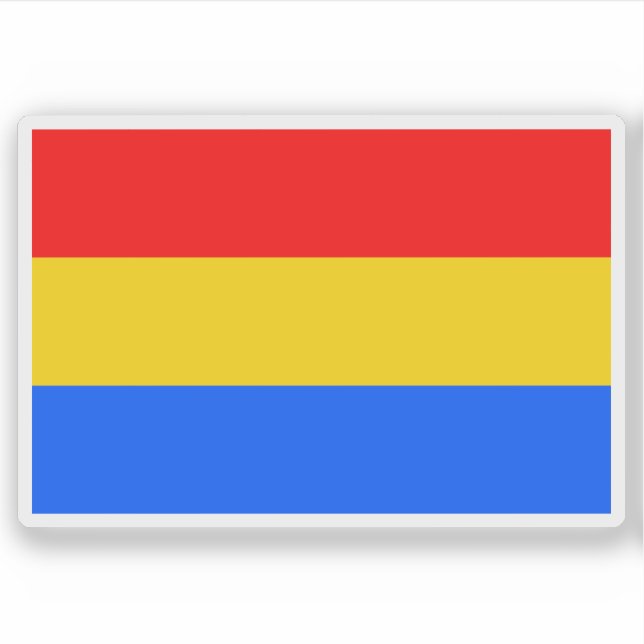 Sticker Drapeau de Český Těšín, République tchèque (Devant)