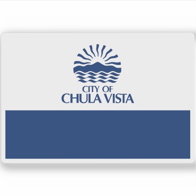 Sticker Drapeau de Chula Vista, Californie (Devant)