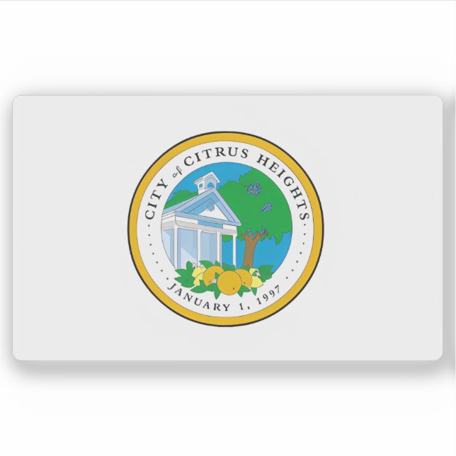 Sticker Drapeau de Citrus Heights, Californie, États-Unis (Devant)