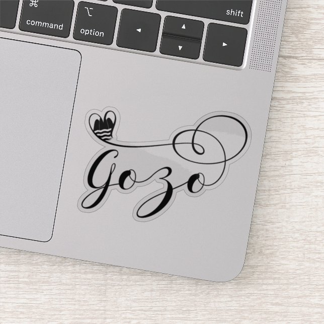 Sticker Drapeau de coeur de Gozo, Gozitan, île de Gozo (Détail)