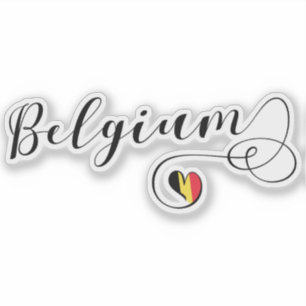 Sticker Drapeau de coeur de la Belgique