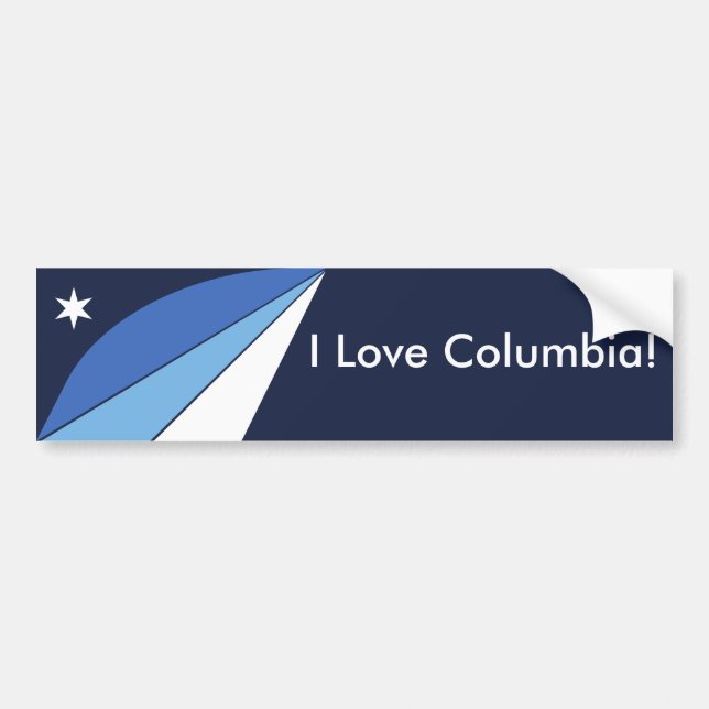 Sticker Drapeau de Columbia, Caroline du Sud (Devant)