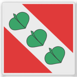 Sticker Drapeau de district de Courtelary, Suisse