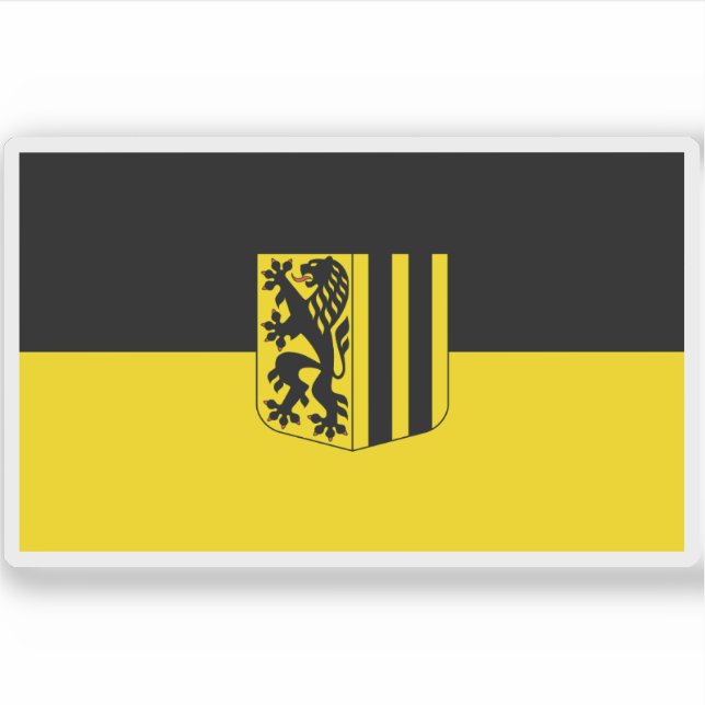 Sticker Drapeau de Dresde, Allemagne (Devant)