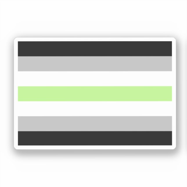 Sticker Drapeau de fierté agender (Recto)