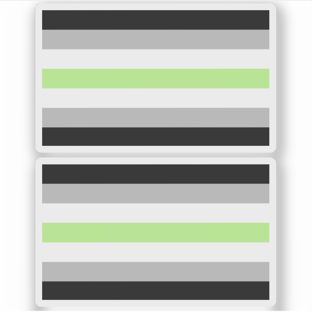 Sticker Drapeau de fierté agender (Devant)
