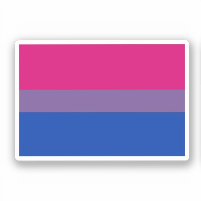 Sticker Drapeau de fierté bisexuel (Recto)