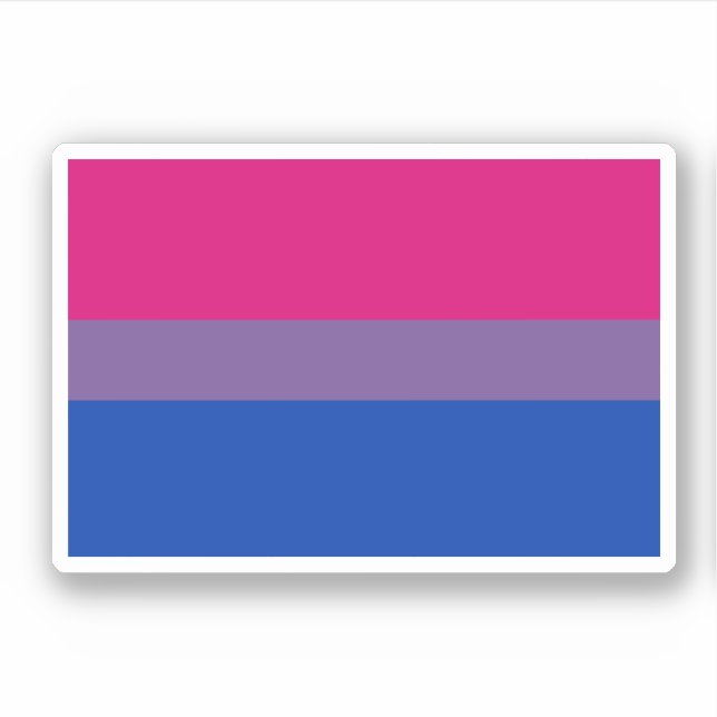 Sticker Drapeau de fierté bisexuel (Devant)