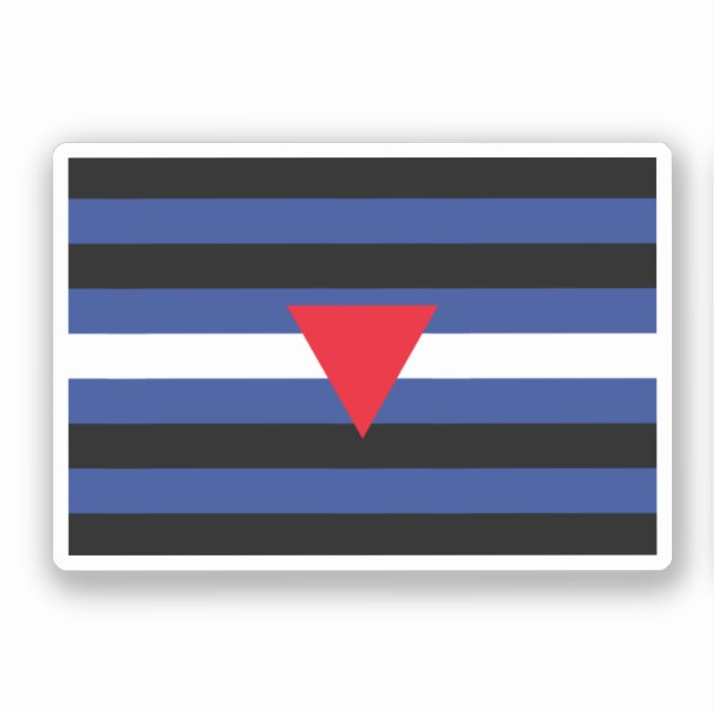 Sticker Drapeau de fierté cuir queer (Recto)