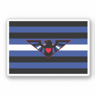 Sticker Drapeau de fierté d'aigle en cuir