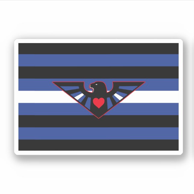 Sticker Drapeau de fierté d'aigle en cuir (Devant)