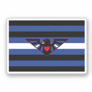 Sticker Drapeau de fierté d'aigle en cuir