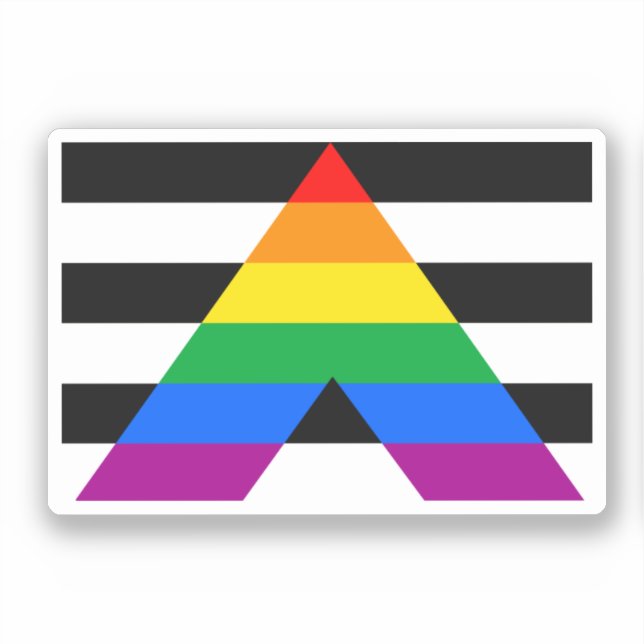 Sticker Drapeau de fierté d'allié (Recto)