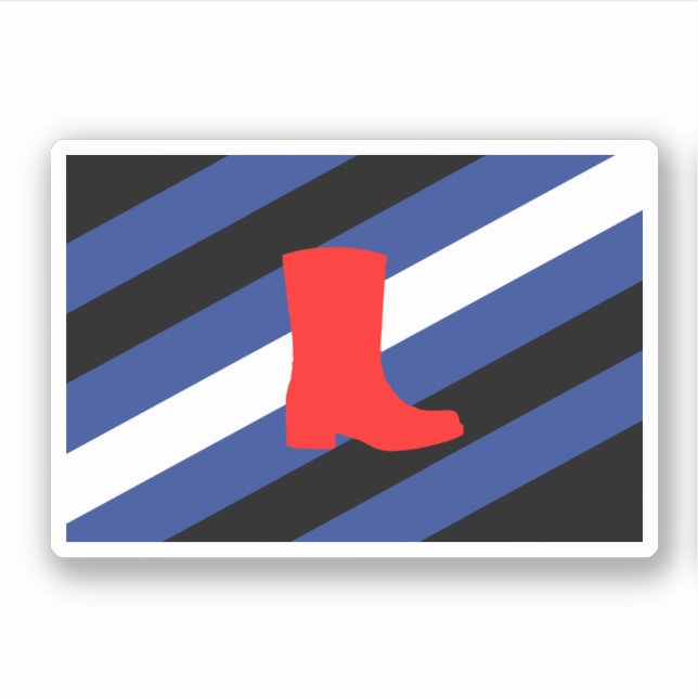 Sticker Drapeau de fierté de bottes (Devant)