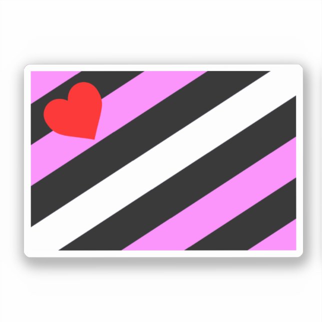 Sticker Drapeau de fierté de fille de cuir (Recto)