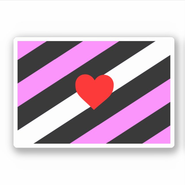 Sticker Drapeau de fierté de la fille de cuir (Devant)