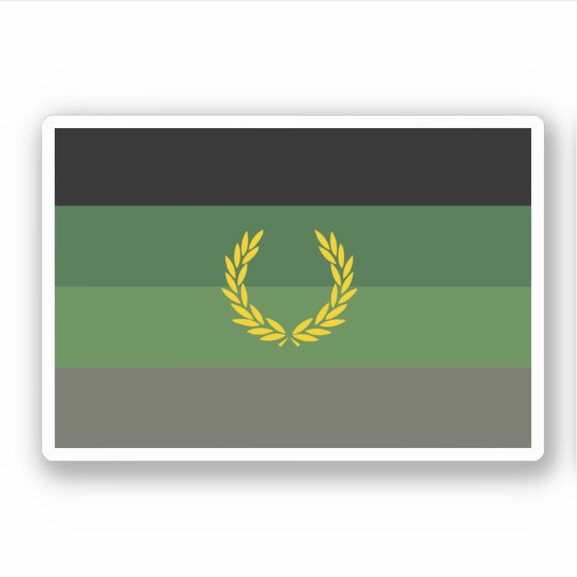 Sticker Drapeau de fierté de l'uniforme militaire (Devant)