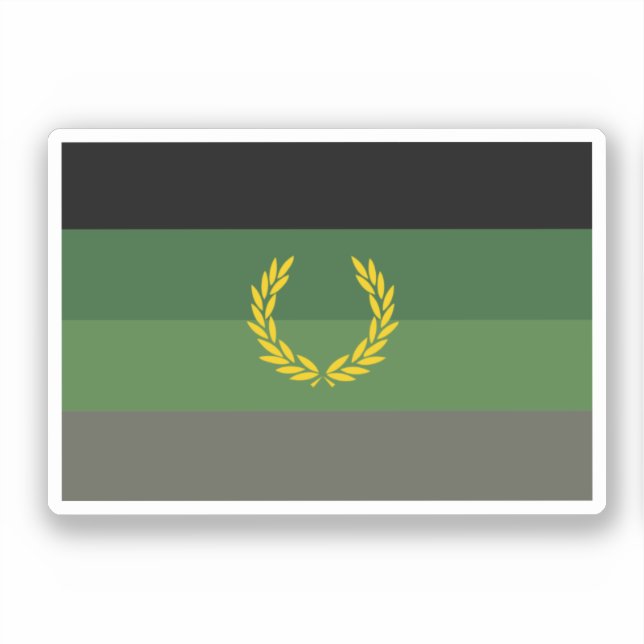 Sticker Drapeau de fierté de l'uniforme militaire (Recto)