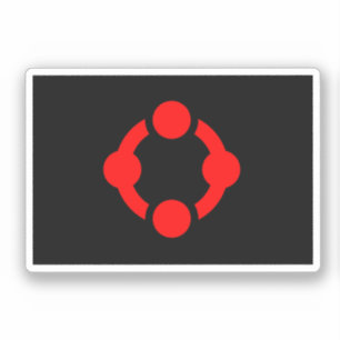Sticker Drapeau de fierté de niche (Noir)