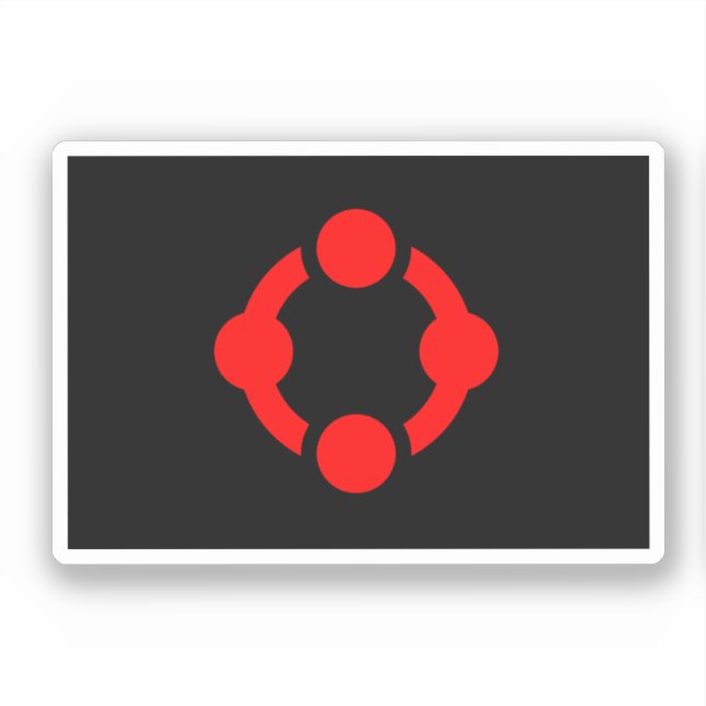 Sticker Drapeau de fierté de niche (Noir) (Recto)