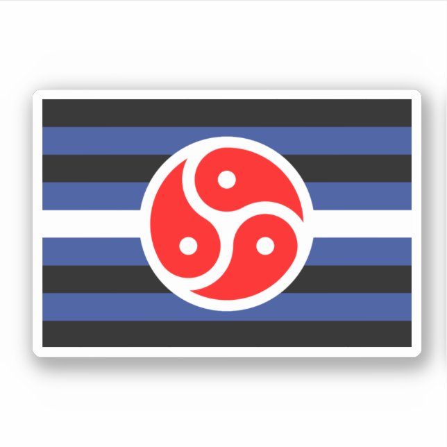 Sticker Drapeau de fierté de pratique du cuir (Devant)
