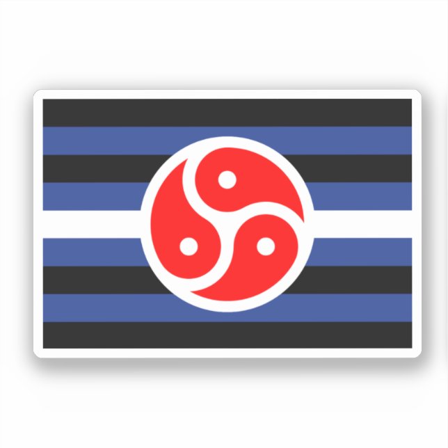 Sticker Drapeau de fierté de pratique en cuir (Recto)