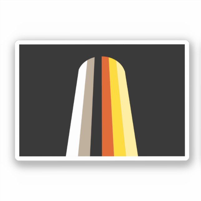 Sticker Drapeau de fierté des cheveux longs (Recto)