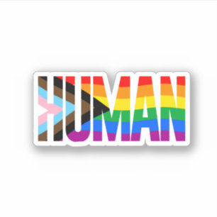 Sticker Drapeau de fierté d'inclusivité humaine