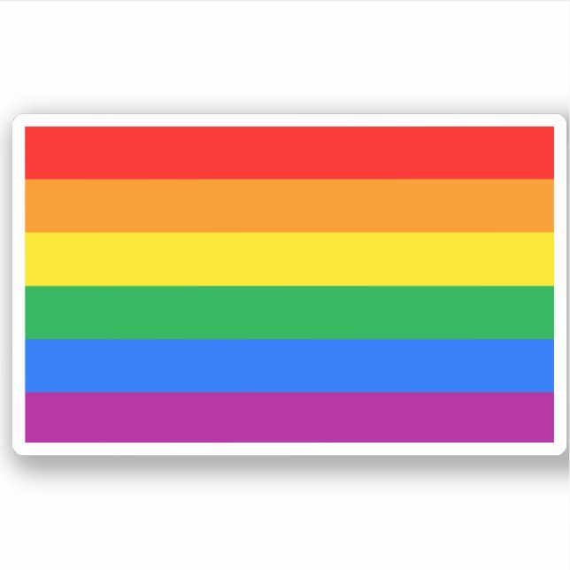 Sticker Drapeau de fierté gay traditionnel (Devant)