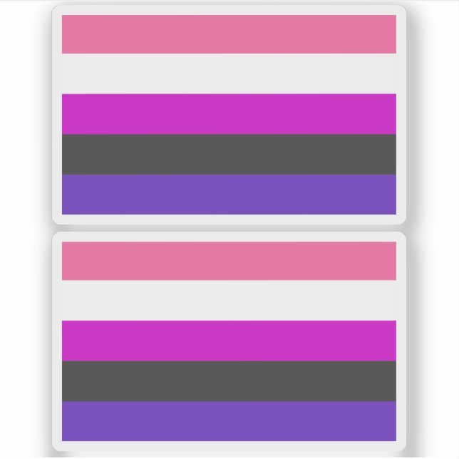 Sticker Drapeau de fierté genderfluid (Devant)
