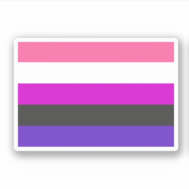Sticker Drapeau de fierté genderfluid (Devant)