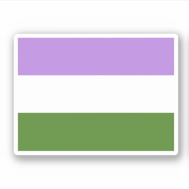 Sticker Drapeau de fierté genderqueer (Devant)