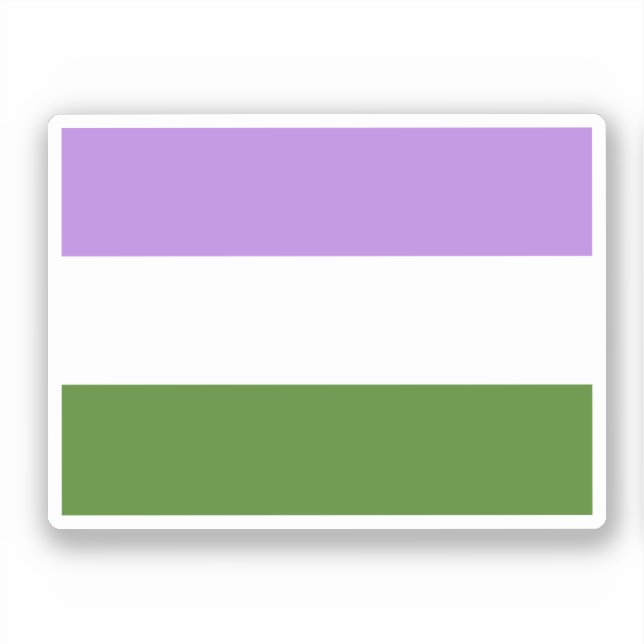 Sticker Drapeau de fierté genderqueer (Recto)