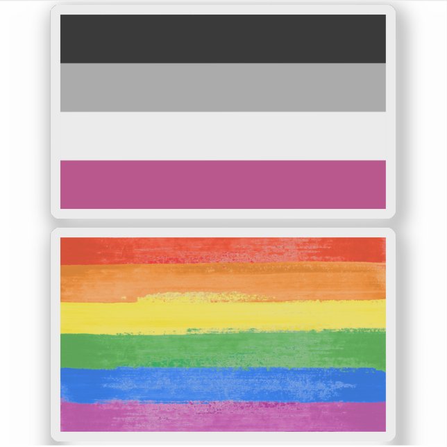 Sticker Drapeau de fierté gynéphile (Devant)